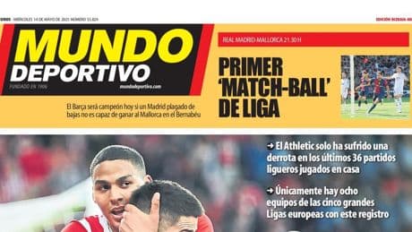 Portada de hoy de la Edición Bizkaia-Araba de Mundo Deportivo
