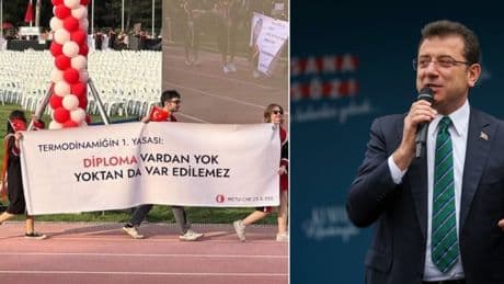 İmamoğlu'ndan ODTÜ mezuniyet töreninde açılan pankarta yorum: Diploma vardan yok, yoktan var edilemez