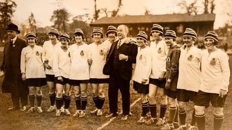 First Lioness football stars had to wear HATS playing for England 100 years ago