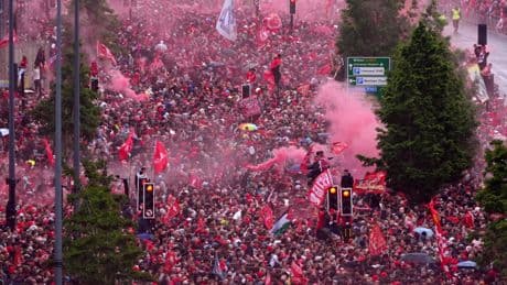 Thousands of people line streets for Liverpool’s Premier League title parade as iconic DJ drafted in as special guest