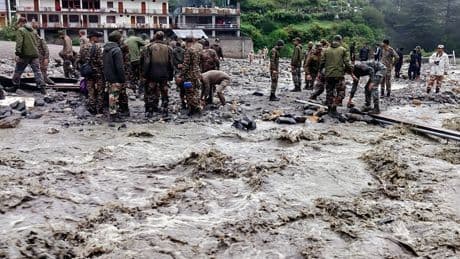 Rains and Broken Roads Complicate Flood Rescue in Indian Himalayas