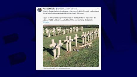 "Un acte de vandalisme intolérable": trois croix endommagées à la nécropole nationale de Riche en Moselle