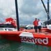 Le nouveau trimaran d’Edenred rejoint le port de La Trinité-sur-Mer