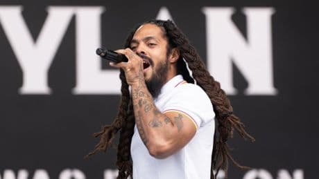 Bob Vylan reacts after Glastonbury performance is probed by police alongside Kneecap