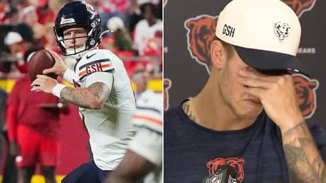 Tyson Bagent inspires Chicago Bears to win over Chiefs days after breaking down in tears over $10m contract
