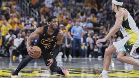 Cavs' Donovan Mitchell to get MRI of ankle he injured in Game 4 of Eastern semis against Pacers