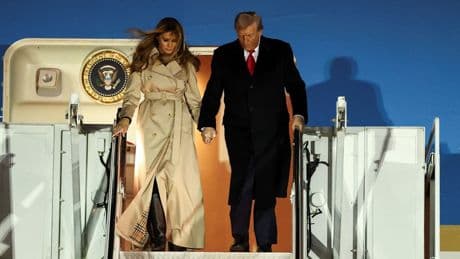 Trump in London gelandet - Melanias Mantel-Botschaft an Charles