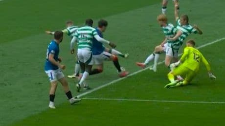 Ianis Hagi finds Celtic 'penalty' ally as Rangers bench told they are 'clutching' by ex ref after unseen eruption