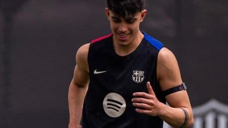 Marc Bernal, Dani Rodríguez e Ibrahim Diarra, en la Ciutat Esportiva
