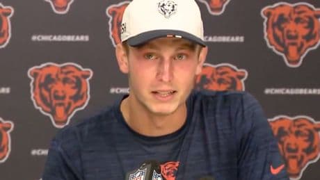 Heartwarming moment Bears backup QB breaks down in tears after signing $10m deal