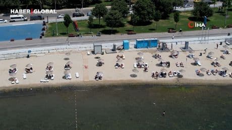 İstanbul'da sıcak hava bunalttı: Caddebostan sahile akın ettiler