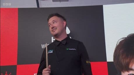 Kyren Wilson rolls his eyes live on BBC while World Snooker Championship announcer is introducing him to Crucible