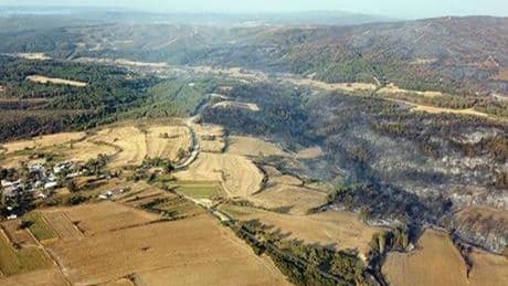 Çanakkale'de yanan alanlar görüntülendi! İki köy boşaltıldı