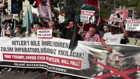 İslami Dayanışma Platformu'ndan Gazze protestosu: ABD Konsolosluğu'na yürüdüler