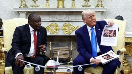 Las fotos que mostró Trump sobre el "genocidio blanco" en Sudáfrica son del Congo