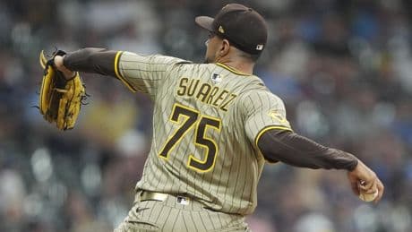 Padres reliever Suarez appeals suspension for hitting Ohtani with pitch