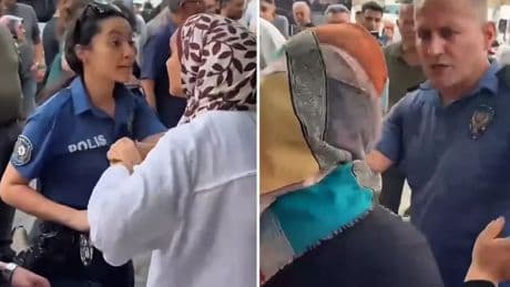 Bıçaklı saldırganı gözaltına almak isteyen polislere annesi ve ablasından hakaret: 'Sen köpeksin!'