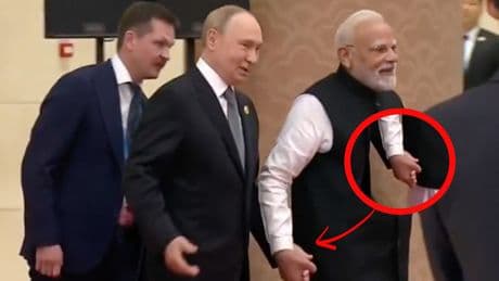 Auf Kuschelkurs mit Indien-Premier - Hier hält Putin Händchen