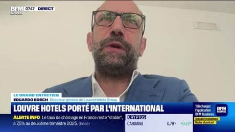 Eduardo Bosch, directeur général de Louvre Hotels Group, est l'invité de good morning business