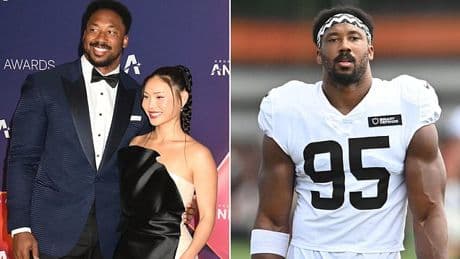 Myles Garrett and Chloe Kim spark more romance rumors as Olympic champion is spotted at Browns practice