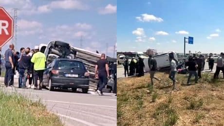 Kavşakta feci kaza! 5 kişi yaralandı