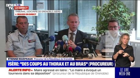 Maire agressé: "Le mis en cause est un homme âgé de 60 ans", indique Étienne Manteaux, procureur de la République de Grenoble