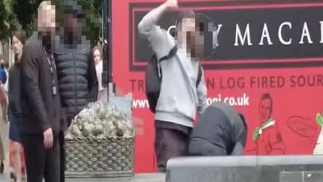 Moment man 'knocked out' on packed Royal Mile as tourists looked on