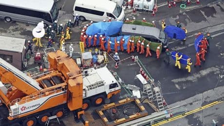 The body of a truck driver whose vehicle fell into a sinkhole in Japan is recovered after 3 months