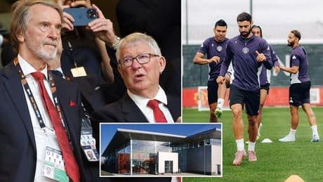Sir Jim Ratcliffe is joined by Sir Alex Ferguson as he re-opens Man United's Carrington training complex after £50m revamp... and co-owner claims it will lead to 'winning culture'