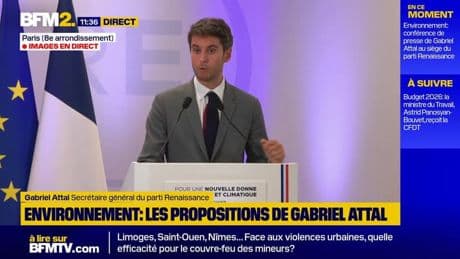 Gabriel Attal s'attaque aux climatosceptiques et défend son parti comme "engagé pour le climat"