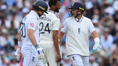 Joe Root clashes with Prasidh Krishna in another fiery England-India confrontation