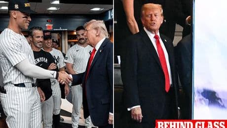 Resolute Trump refuses to be cowed by radical left mob as he meets Yankees players after Charlie Kirk's assassination