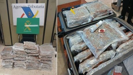 British couple arrested in Spain after ’33kg of cannabis found in suitcases’