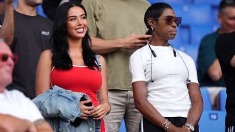 Jude Bellingham’s stunning girlfriend Ashlyn Castro spotted in stands with England star’s mum Denise for Andorra clash