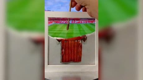 Künstler verzaubert Erstliga-Fans - Diese Trikot-Präsentation ist pure Sand-Kunst!
