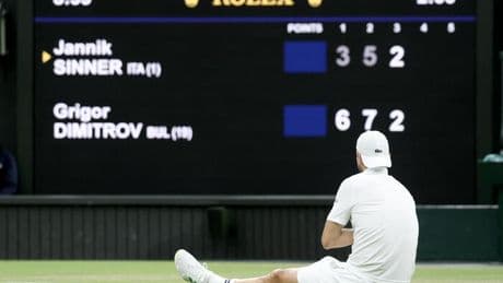 Wimbledon, Sinner avanza ai quarti dopo l’infortunio di Dimitrov: “Non mi sento vincitore”