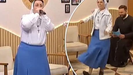 Nonnen dansen en beatboxen erop los tijdens interview
