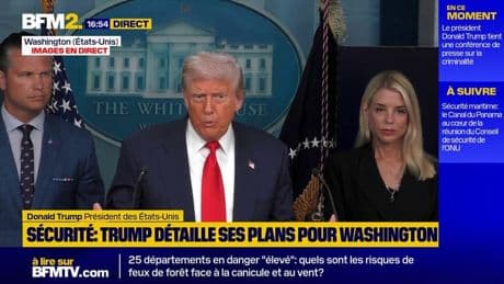 "Je déploie la Garde nationale à Washington pour aider à rétablir la loi" annonce Donald Trump