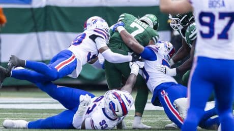 Justin Fields’ concussion adds insult to injury during woeful Jets showing
