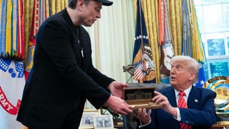 Elon Musk may be the only person in the world who can criticize Donald Trump in public. For now.
