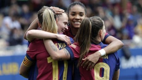 Fiesta del Barça de clausura por la Liga antes de Lisboa