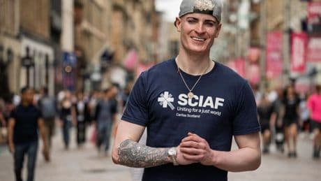Albino Scots hypnotist backs SCIAF campaign to help Africans with condition