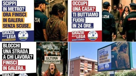 Manifesti dl sicurezza, la Lega: «Il Comune di Roma ci censura». La replica del Campidoglio: «Contengono stereotipi etnici»