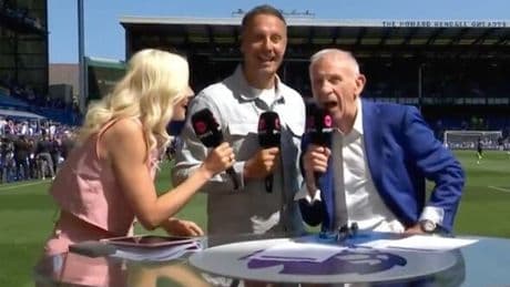 Everton legend Peter Reid drunk live on TNT and admits 'I've had a few shandies'