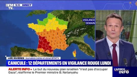 Canicule: 12 départements du Sud-ouest placés en vigilance rouge canicule ce lundi