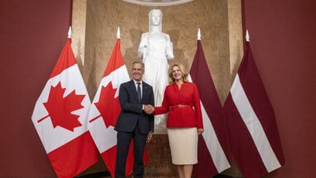 Canada extending military mission in Latvia to ‘deter’ Russia, Carney says