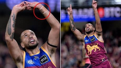 Revealed: The reason behind Brisbane star Callum Ah Chee's emotional tribute at the Gabba
