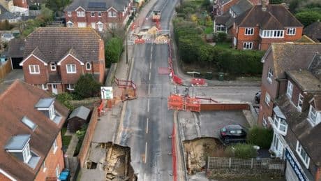 Network of abandoned Victorian tunnels discovered 26ft under giant sinkhole that opened up on ordinary-looking street