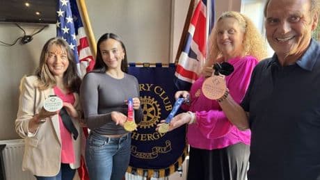 Champion gymnast Crystelle Lake was guest speaker at Rutherglen Rotary Club