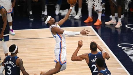 Los Oklahoma City Thunder, a un paso de eliminar a los Minnesota Timberwolves y plantarse en la final de la NBA